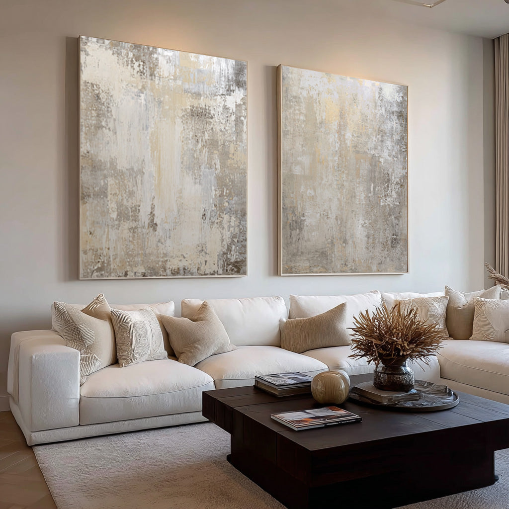 Abstract Wall Art for Modern Home Decor Set of 2 #AG 001