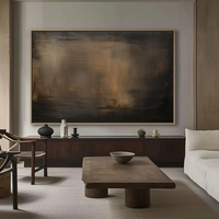 Dark Abstract Canvas Moody Minimalist Wall Art for Home Decor #AP 088