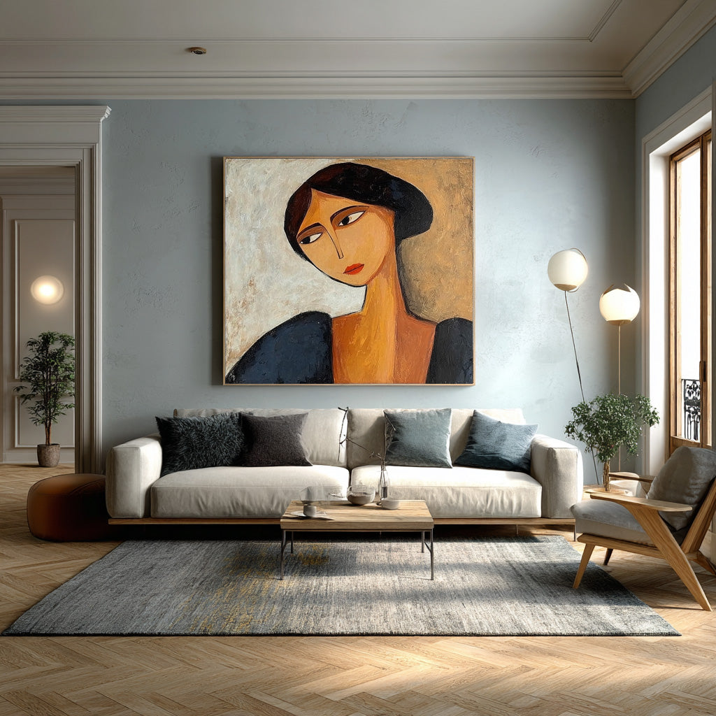 Contemporary Figure Painting Unique Wall Decor  #AG 088