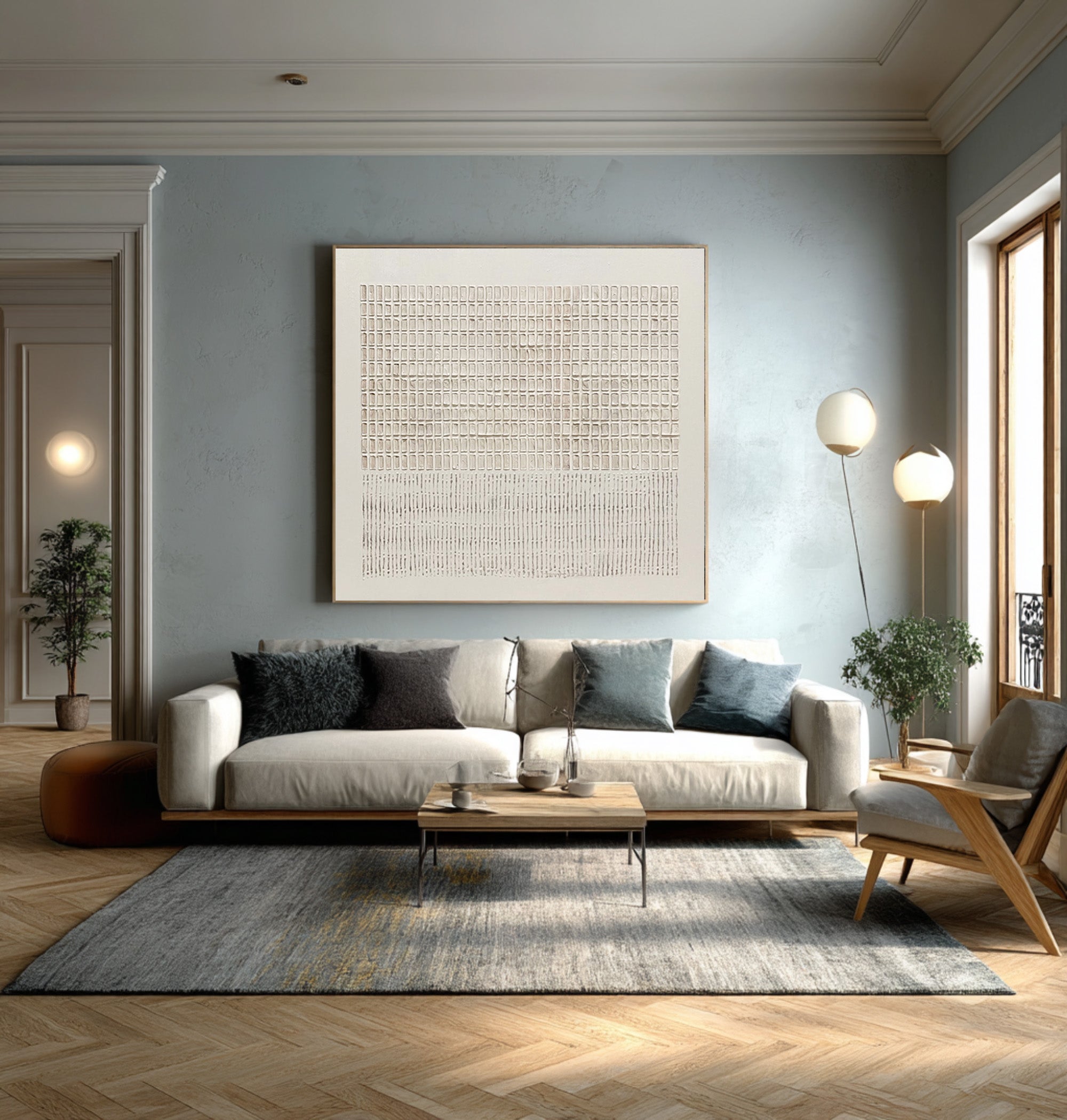 Textured Neutral Abstract Wall Art #CZ 038