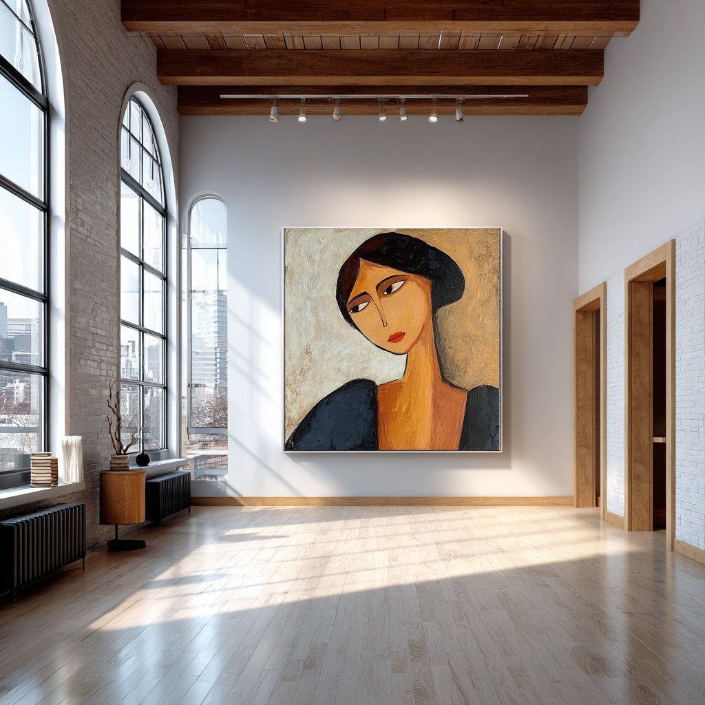 Contemporary Figure Painting Unique Wall Decor  #AG 088