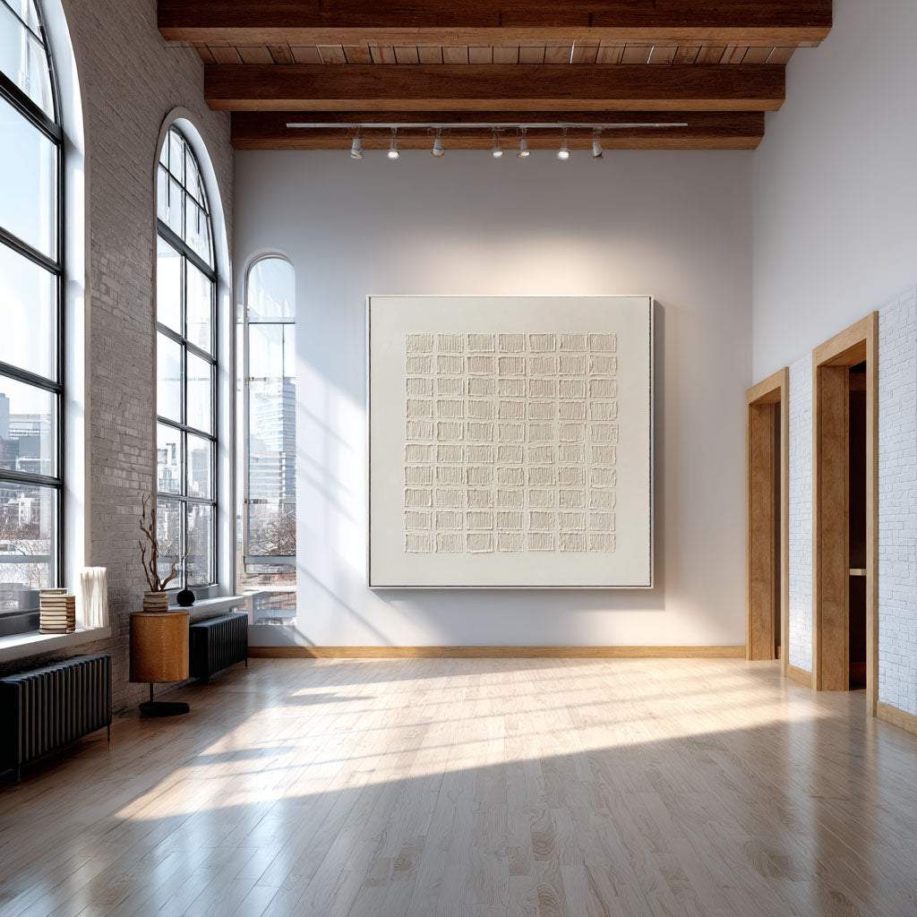 Contemporary Grid Design - Textured Minimalist Art #AG 059