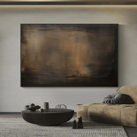 Dark Abstract Canvas Moody Minimalist Wall Art for Home Decor #AP 088